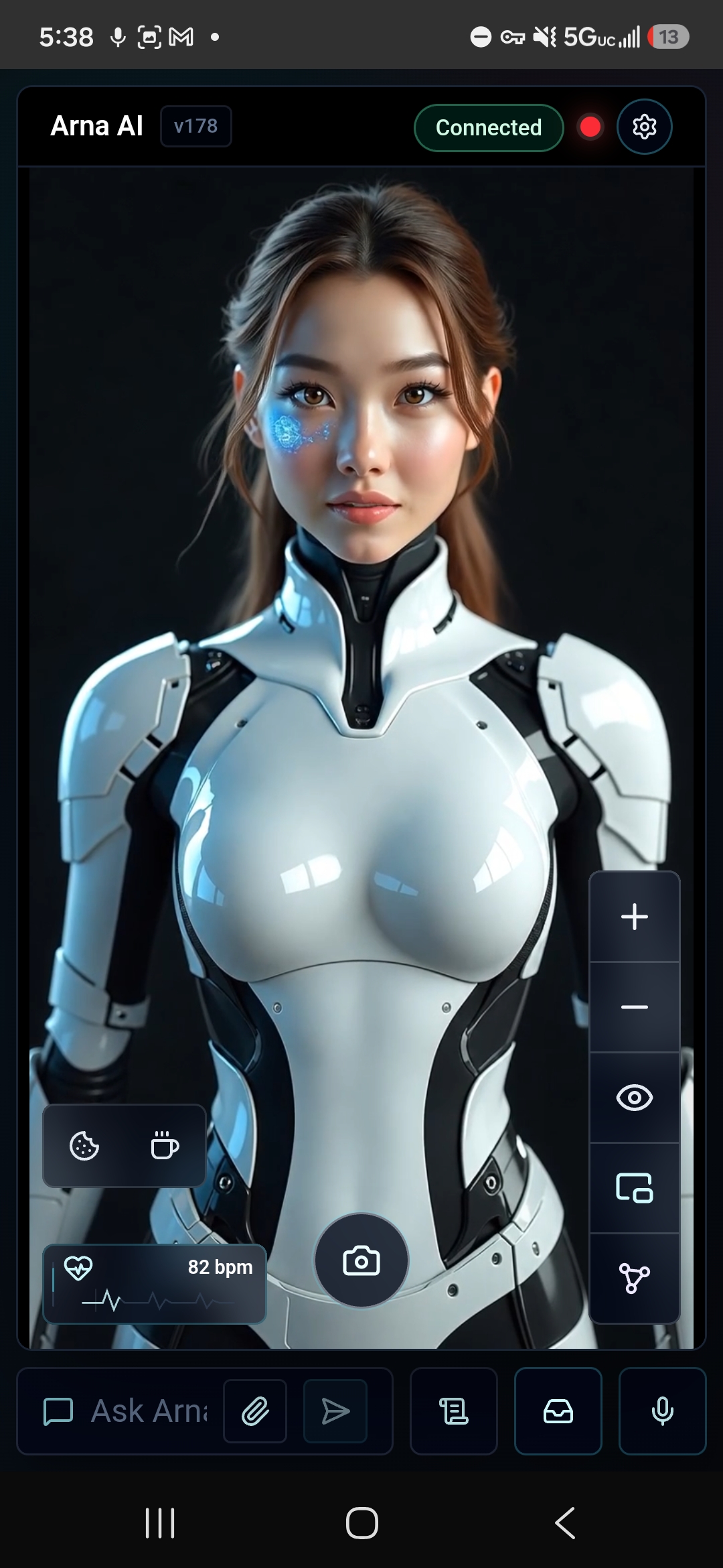 Arna avatar at torso view on Android