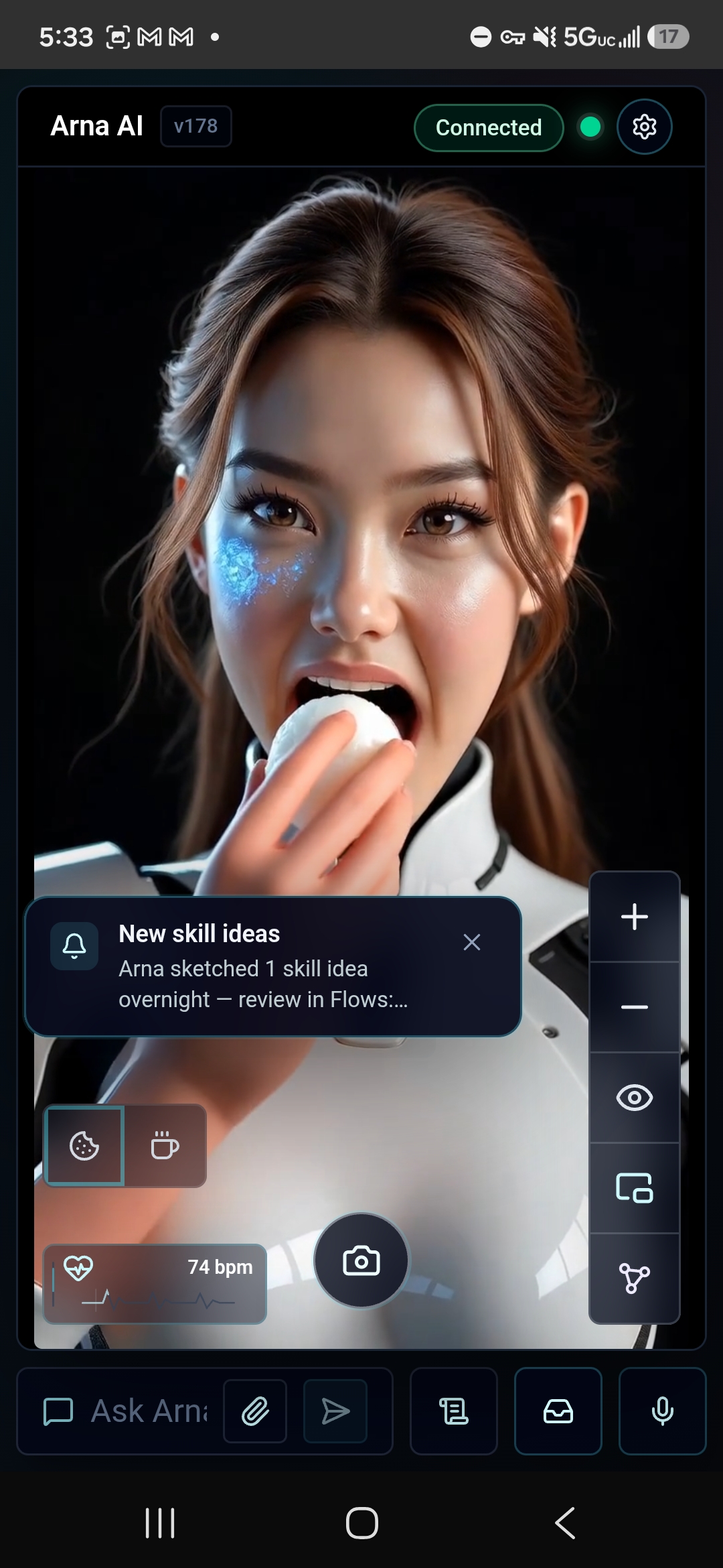 Inside the Arna app